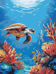 Картина по номерам &amp;quot;Морская черепашка&amp;quot;