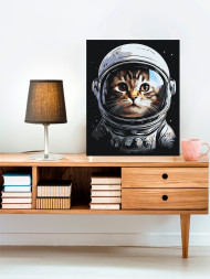 Raqamlar bo'yicha rasm "Mushuk kosmonavti"