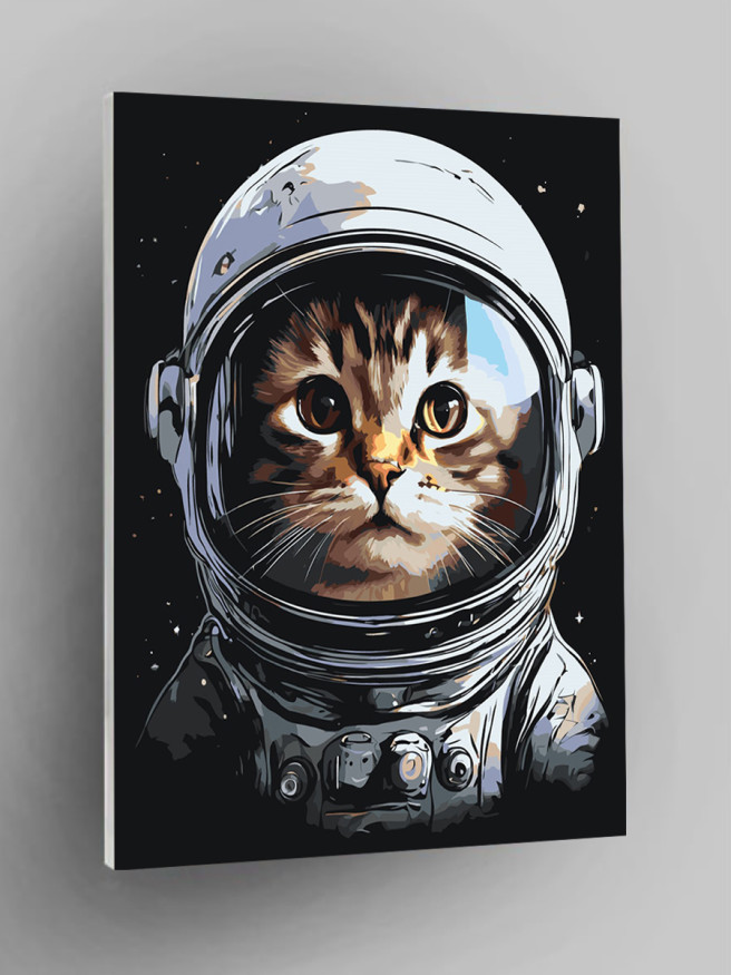 Raqamlar bo&amp;#039;yicha rasm &amp;quot;Mushuk kosmonavti&amp;quot;