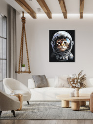 Raqamlar bo'yicha rasm "Mushuk kosmonavti"