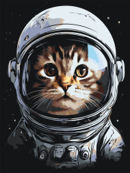 Raqamlar bo'yicha rasm "Mushuk kosmonavti"