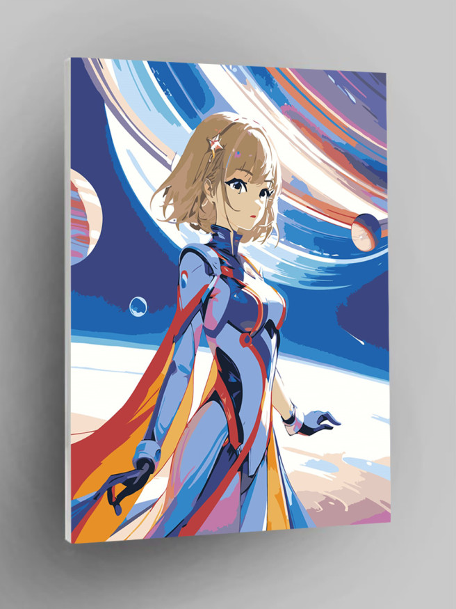 Картина по номерам &amp;quot;Блондинка в космосе&amp;quot;