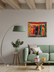 Raqamlar bo&#039;yicha rasm &quot;Etnik uslubdagi Mushuklar&quot;