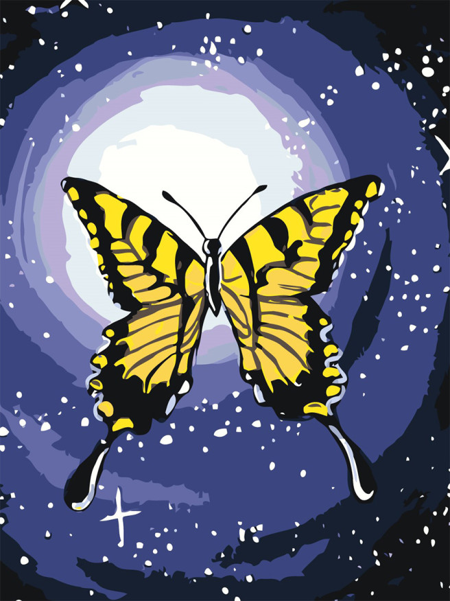 Raqamlar bo&amp;#039;yicha rasm &amp;quot;Sariq kapalak&amp;quot;