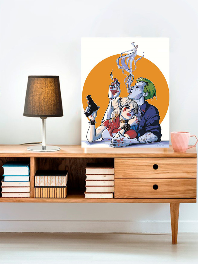 Raqamlar bo&amp;#039;yicha rasm &amp;quot;Joker va Harley Quinn&amp;quot;