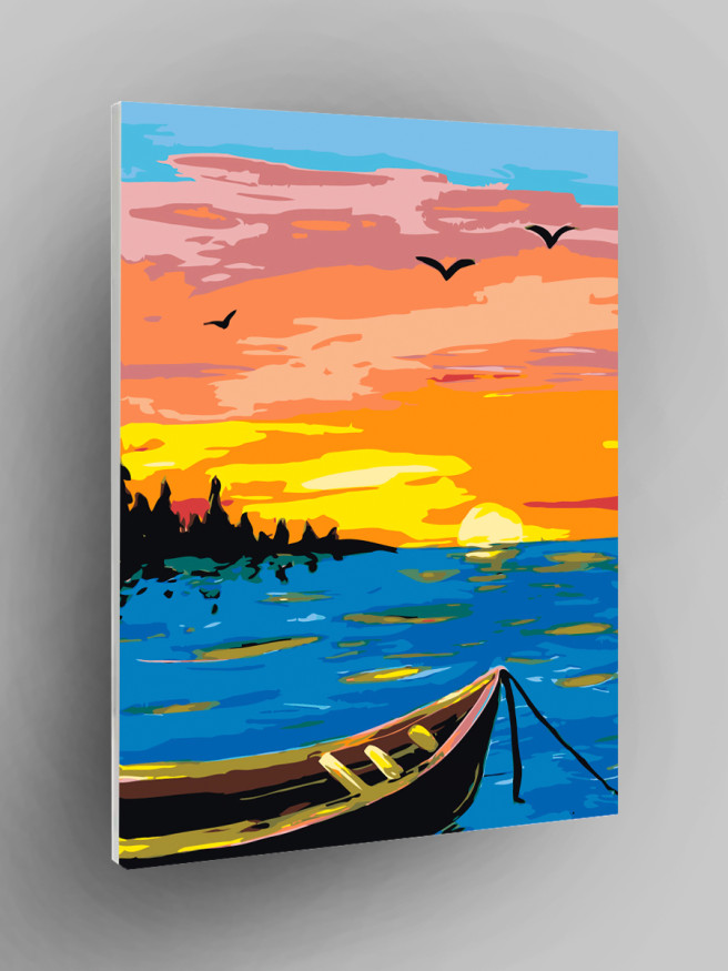 Картина по номерам &amp;quot;Закат на море&amp;quot;