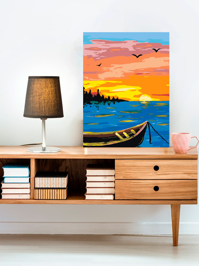 Картина по номерам &amp;quot;Закат на море&amp;quot;