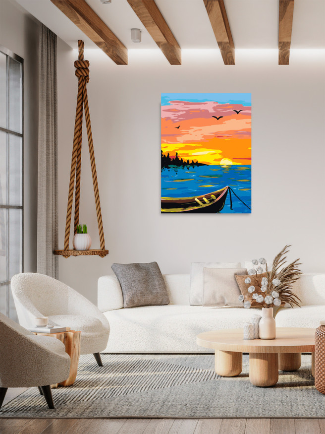 Картина по номерам &amp;quot;Закат на море&amp;quot;