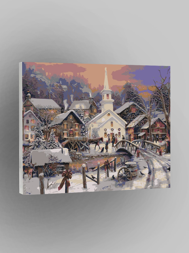 Raqamlar bo&amp;#039;yicha rasm &amp;quot;Qishloqda qish&amp;quot;