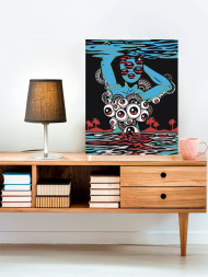 Raqamlar bo&#039;yicha rasm &quot;Ko&#039;zlari ko&#039;p qiz&quot;