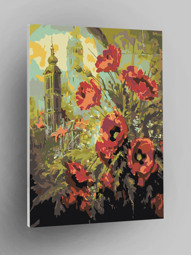 Raqamlar bo&amp;#039;yicha rasm &amp;quot;Qizil gullar&amp;quot;