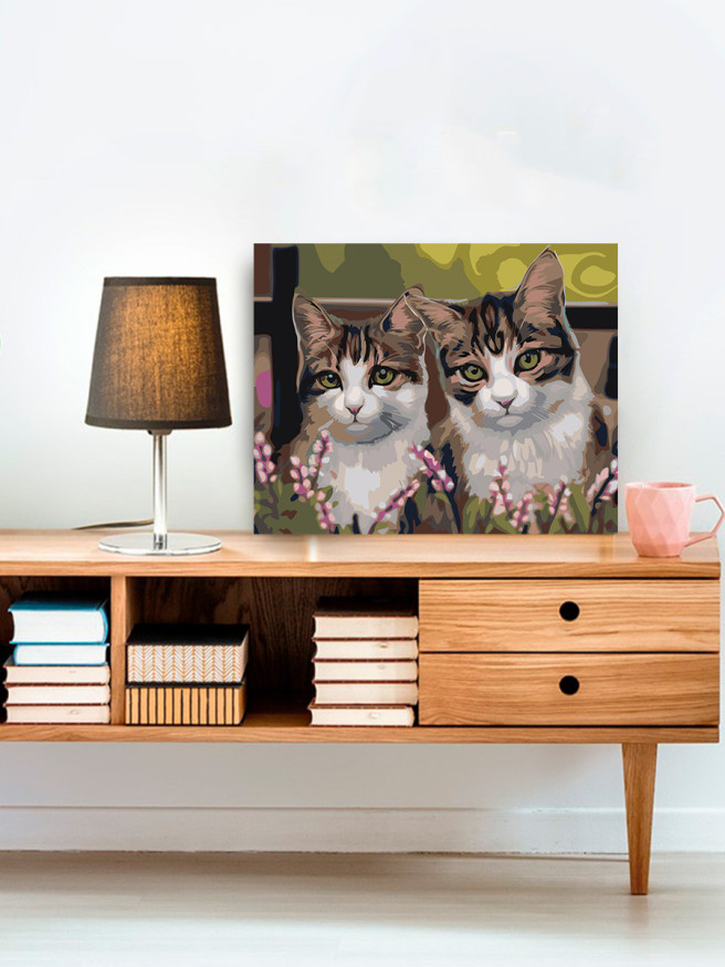 Raqamlar bo&amp;#039;yicha rasm &amp;quot;Bir juft mushuk&amp;quot;