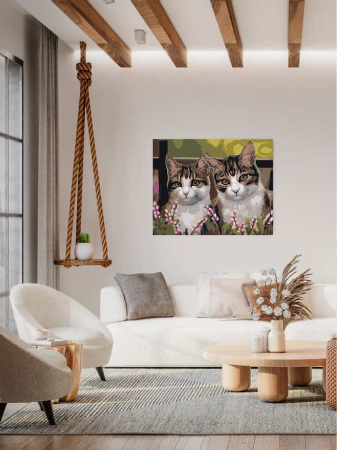 Raqamlar bo&amp;#039;yicha rasm &amp;quot;Bir juft mushuk&amp;quot;