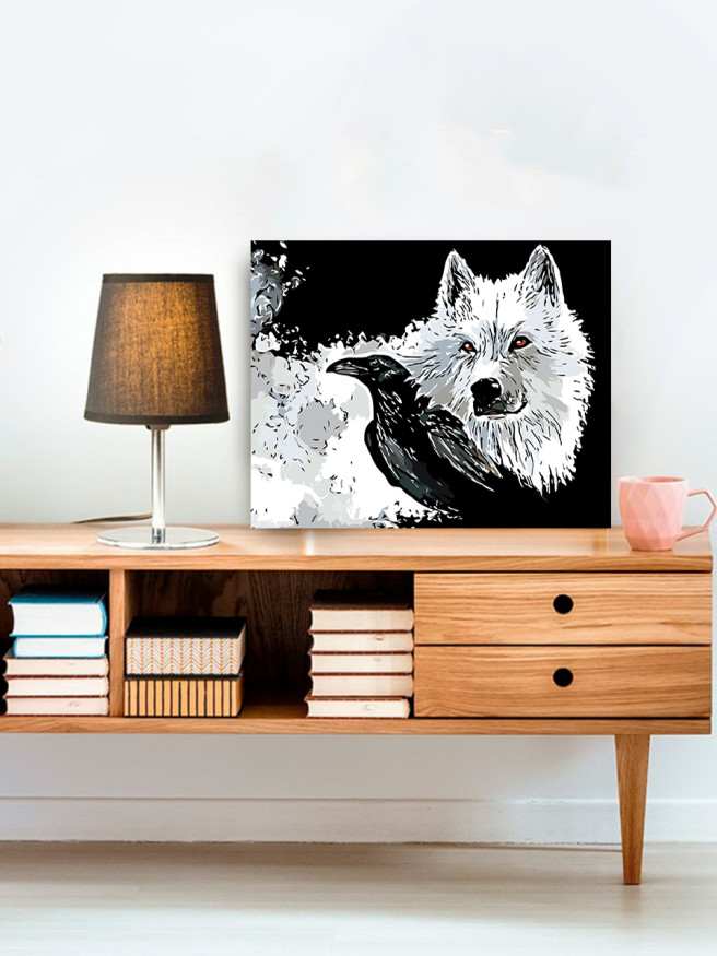 Raqamlar bo&amp;#039;yicha rasm &amp;quot;Qarg&amp;#039;a bilan bo&amp;#039;ri&amp;quot;