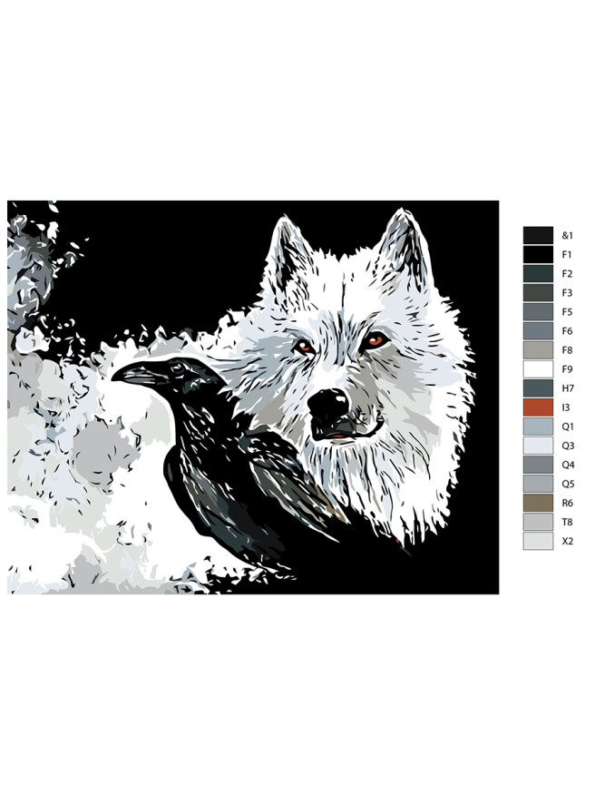 Raqamlar bo&amp;#039;yicha rasm &amp;quot;Qarg&amp;#039;a bilan bo&amp;#039;ri&amp;quot;