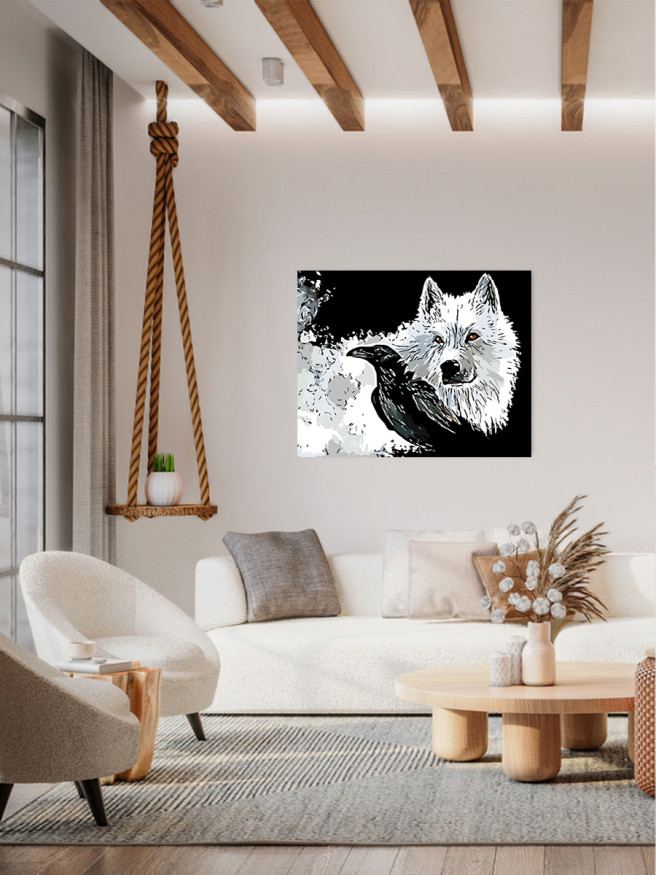 Raqamlar bo&amp;#039;yicha rasm &amp;quot;Qarg&amp;#039;a bilan bo&amp;#039;ri&amp;quot;