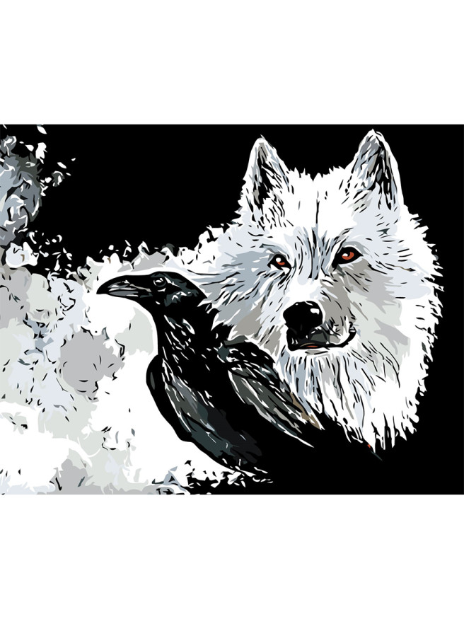 Raqamlar bo&amp;#039;yicha rasm &amp;quot;Qarg&amp;#039;a bilan bo&amp;#039;ri&amp;quot;