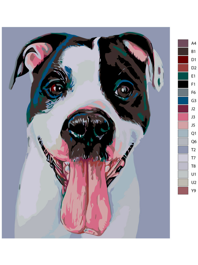 Картина по номерам &amp;quot;Портрет собаки&amp;quot;