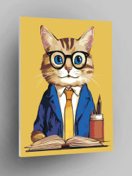 Картина по номерам &amp;quot;Кот зубрилка&amp;quot;