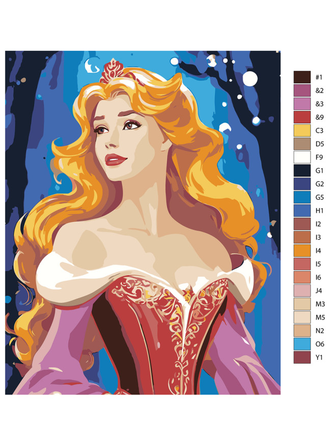 Raqamlar bo&amp;#039;yicha rasm &amp;quot;Qizil sochli go&amp;#039;zallik&amp;quot;