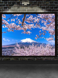 Holstga bosilgan poster &quot;Fuji togʻi etagidagi sakura&quot;