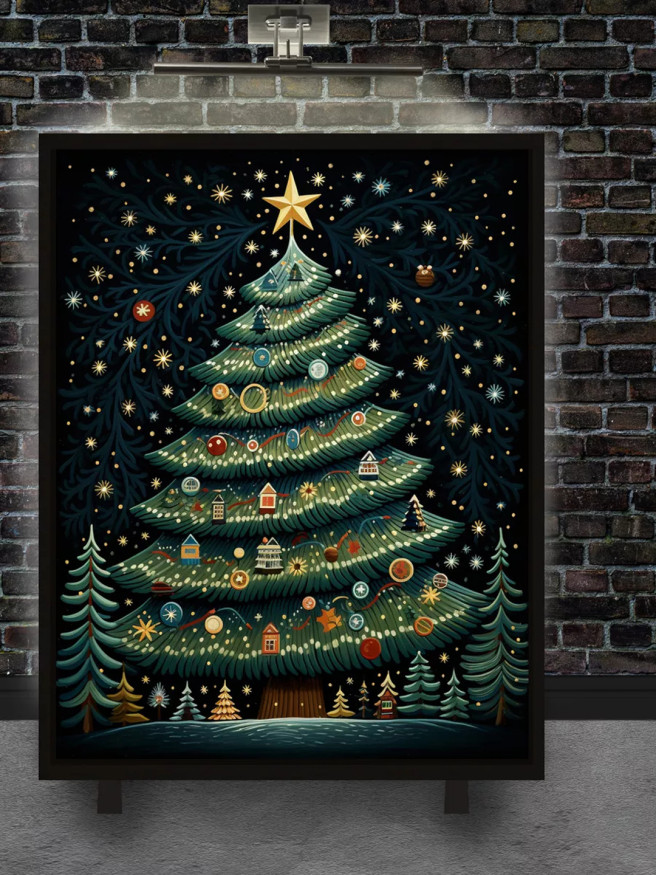 Постер на холсте &amp;quot;Волшебная новогодняя ёлка&amp;quot;