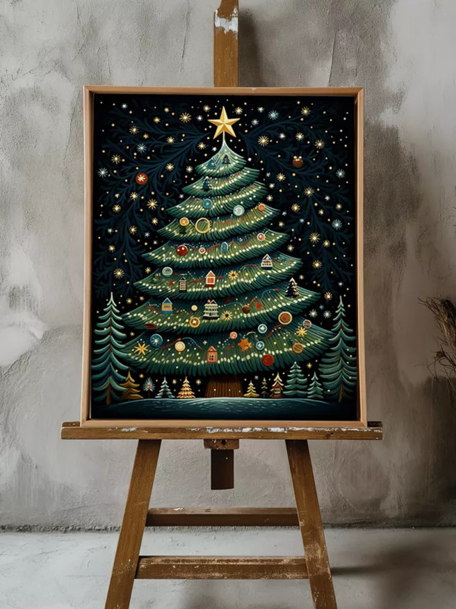 Постер на холсте &amp;quot;Волшебная новогодняя ёлка&amp;quot;