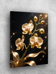 Holstga bosilgan poster &quot;Oltin orkideya&quot;