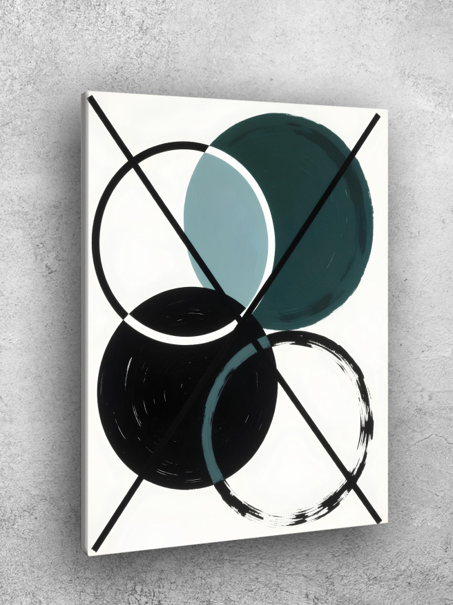 Постер на холсте &amp;quot;Контрастные круги&amp;quot;