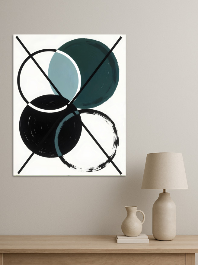 Постер на холсте &amp;quot;Контрастные круги&amp;quot;
