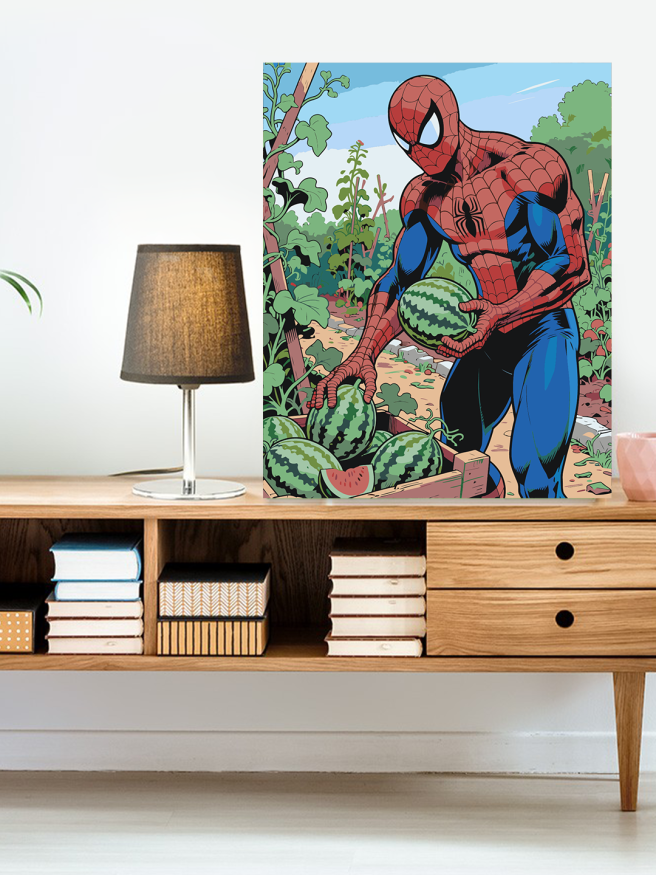 Raqamlar bo‘yicha rasm &amp;quot;O‘rgimchak odam tarvuzzorida&amp;quot;