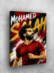 Holstga bosilgan poster "Futbolchi Salah"