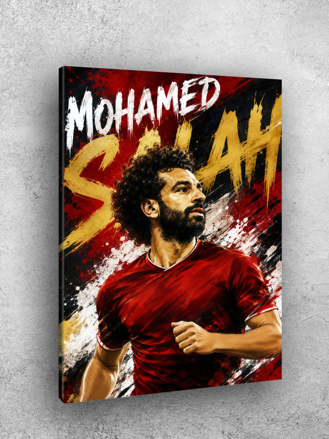Holstga bosilgan poster &amp;quot;Futbolchi Salah&amp;quot;