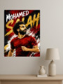 Holstga bosilgan poster &amp;quot;Futbolchi Salah&amp;quot;