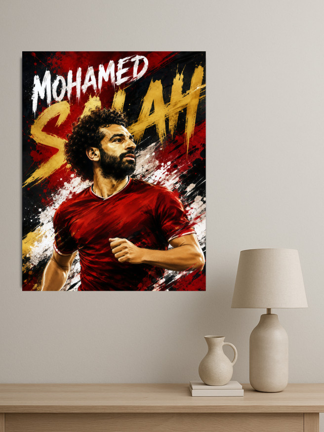 Holstga bosilgan poster &amp;quot;Futbolchi Salah&amp;quot;